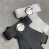 French Elegant Ribbon Bow Brooch Exquisite Black Bow Corsage Mourning Brooch Women Shirt Collar Pins Neckline Accessories