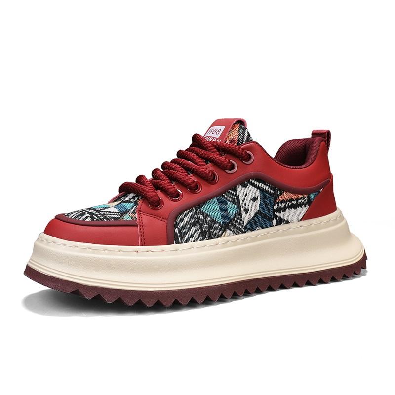 Fashion luxury Men's baseball shoes Platform Leather letter waterproof Male sneakers comfort non-slip Running shoes