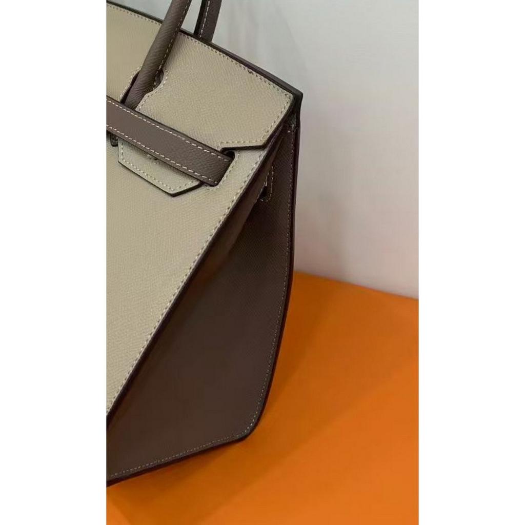 2026 neue Handtasche aus Leder mit Palmenmuster und Farbkombination in Platin, Europäischer und Amerikanischer Modestil, Leder-Damenhandtasche