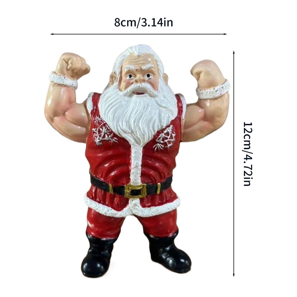 

Resin Santa Claus Figurine Fun Resin Humorous Muscle Party Supplies Christmas Decoration Figurine For Thanksgiving Birthday