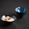 Japanese Petal Ceramic Bowl Sugar Water Bowl Restaurant Dessert Bowl Household Breakfast Bowl Specialty Snack Bowl Dipping Sauce Bowl
