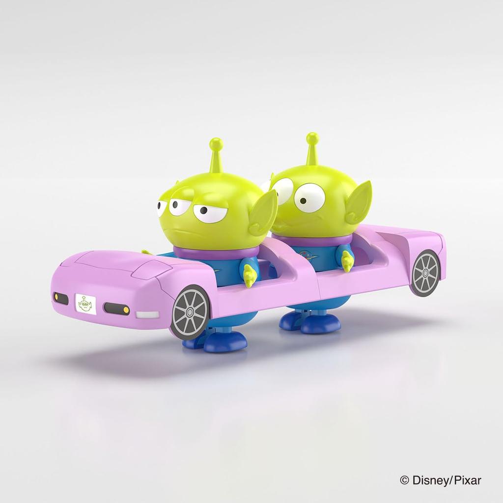 Aoshima Bunka Kyozai Rakupla Tocotoko No. DP-06 Toy Story Alien Open Car Pre-Colored Plastic Model