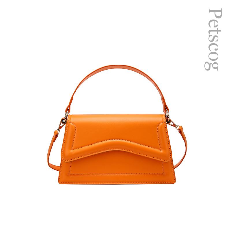 Designer Shoulder Bag Casual Solid Color Leather Small Handbags 2023 New Fashion Women'S Bag Square Flap Crossbody Bags