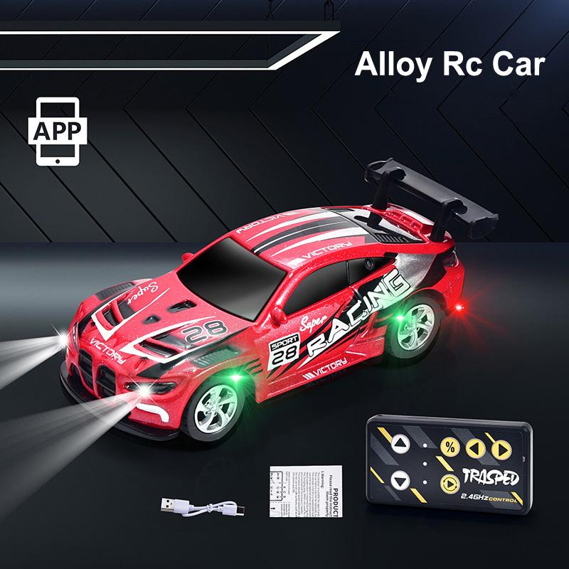 New Mini Alloy Remote Control Car 4WD Drift Wireless Remote Control Racing Car Model APP Remote Control Racing Car Toy Gift