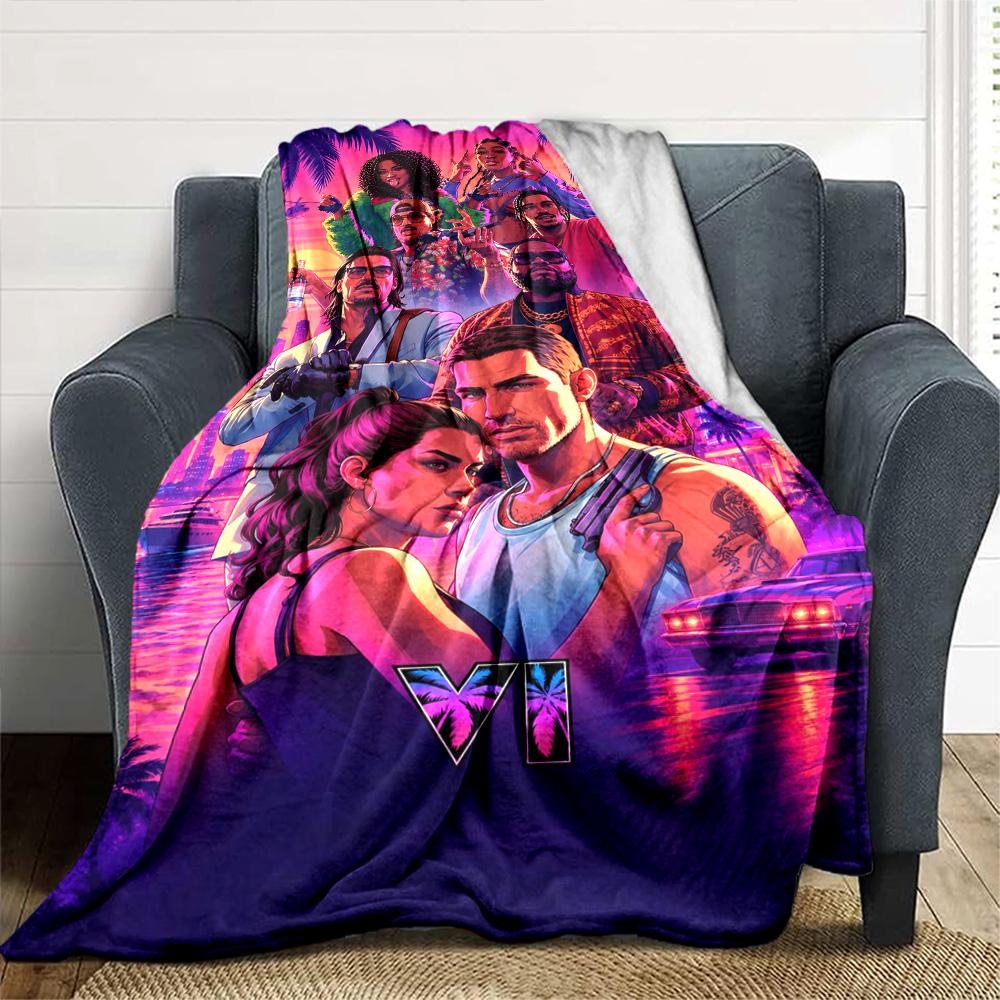 Gta Blanket Soft & Cozy Great for Seaside Couch Chair for All Occasions Digital Print Perfect Gift for Relatives and Friends