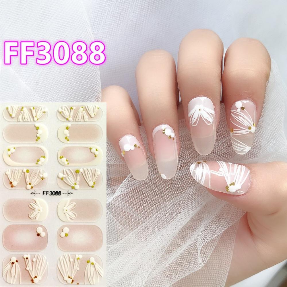 Three-dimensional Waterproof No-bake Nail Polish Film Full Sticker Spring and Summer Nail Film Paper Nail Film Paper