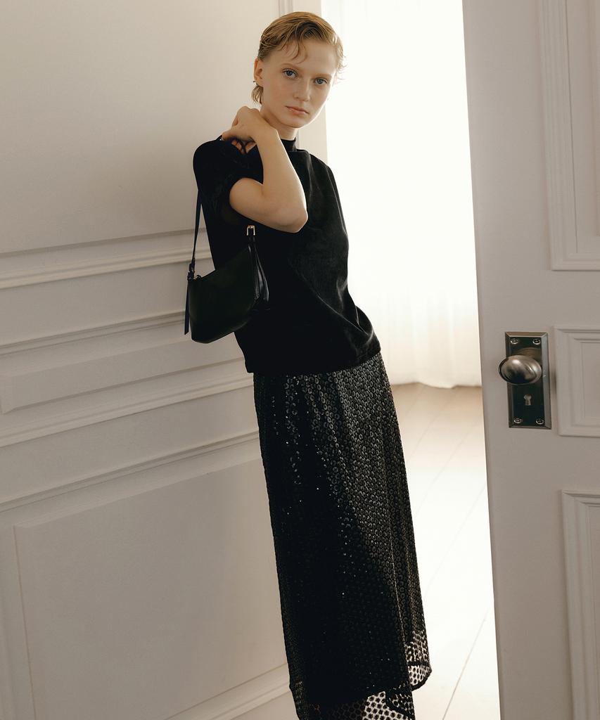 Otte Flower Sparkle Skirts_Black