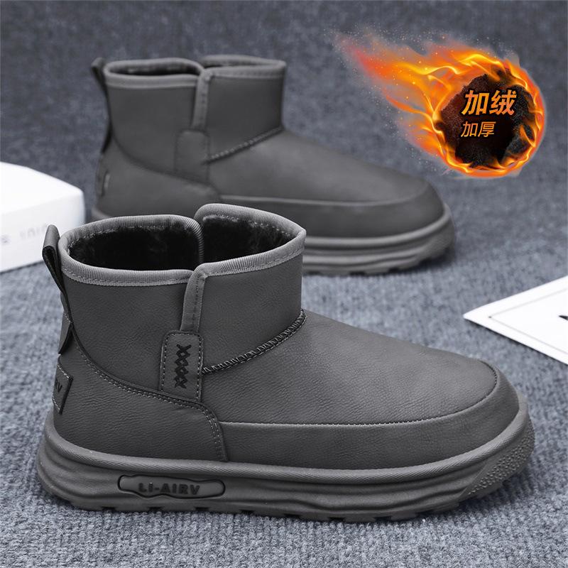 Snow boots new winter piled thickened cotton boots thick-soled waterproof and non-slip outdoor bread cotton shoes