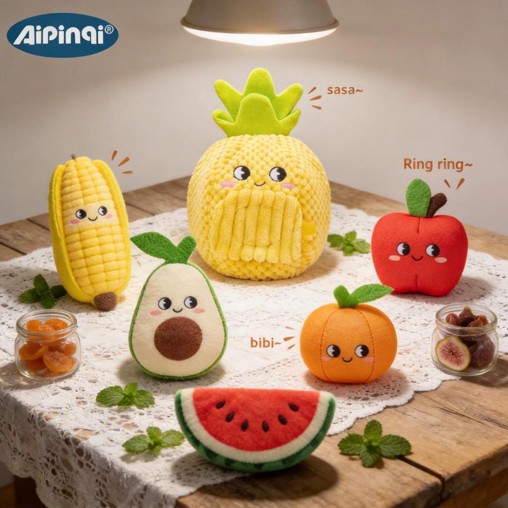 Frucht-Plüschtier-Set für die Früherziehung und sensorische Entwicklung für Babys