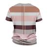 Modischer Streifendruck - Herren Casual Rundhals Kurzarm T-Shirt