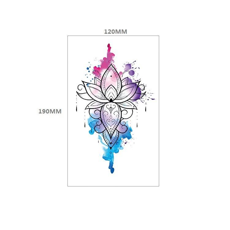 

Dream Catcher Tattoo Sticker Indian Tote Feather Brahma Rose Lace Pattern Tb Girls Waterproof Tattoo Sticker 120*190MM