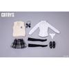 TOYBARJAPAN 1/6 Scale Figure Accessories CD030A Fashionable Girl High School Uniform Stockings Shoes Set Body and Head Not Included
