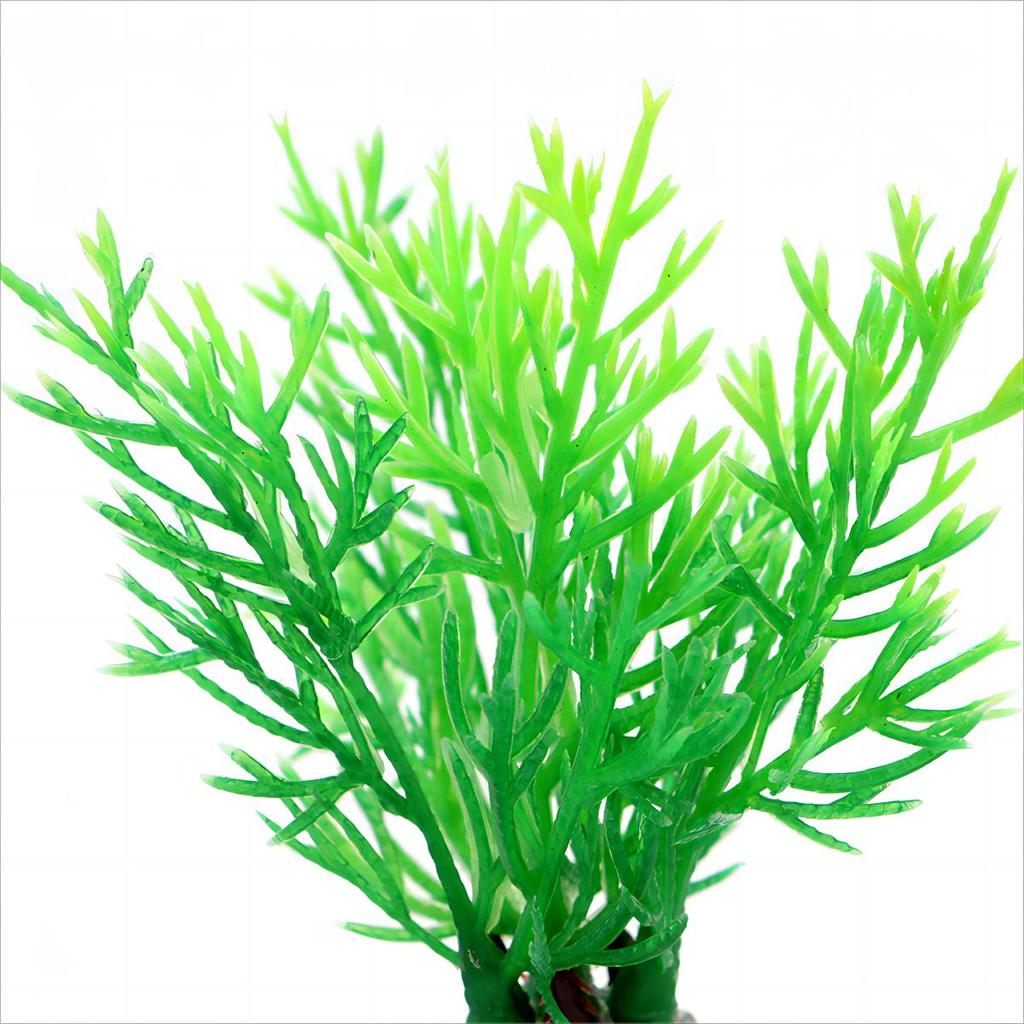 1 Pc Artificial Aquarium Plastic Aquatic Plant Decoration Fish Tank Simulated Flower And Grass Landscape Decoration 2 Colours