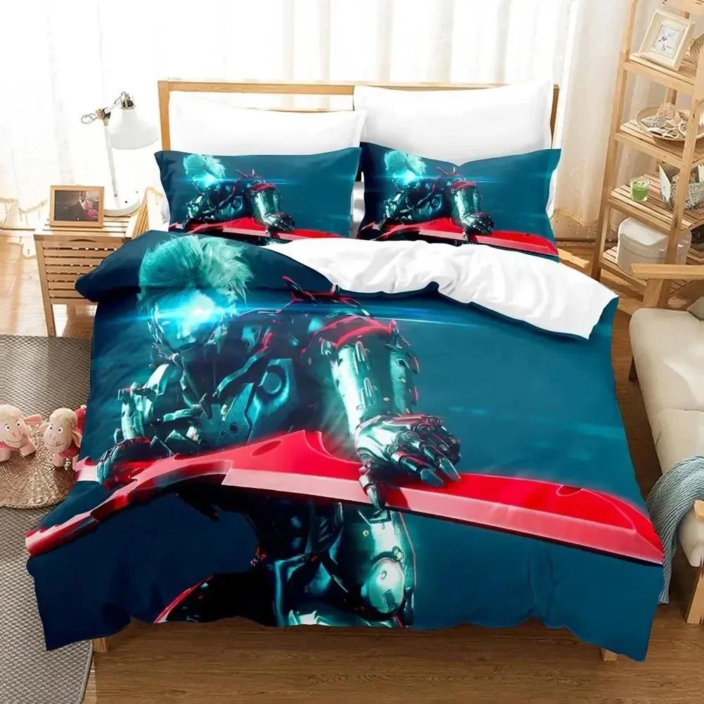 Game Metal Gear Rising Revengeance Bedding Set Duvet Cover Bed Set Quilt Cover Pillowcase Comforter King Queen Size Boys Adult