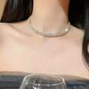 Bling Luxury 2024 Diamond Clavicle Necklace - High-End Layered Choker for Influencers