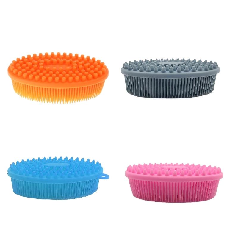 Hypoallergenics Silicone Body Scrubber For Adults And Kids Friendly Bath Brush With Flexible Bristles