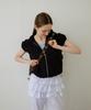 Leteoli Dot Cancan Wrap Skirt & Jogger Pants Set_White