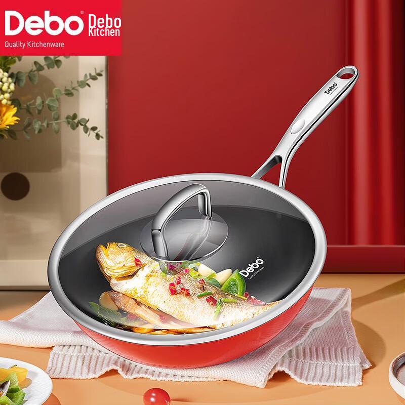Debo Himalaya 30cm Stainless Steel Wok