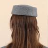 Autumn Winter British-Style V-Diamond Flat-Top Fedoras Retro Solid-Color Premium-Feel Beret Versatile Stewardess Hat Pillbox Hat