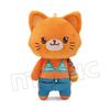 [original] Stuffed One Piece Cotton Pendant With Cat Patch Mask Plush Doll 14cm Luffy Sanji Law Ace Doflamingo Nami Bag Ring Toy