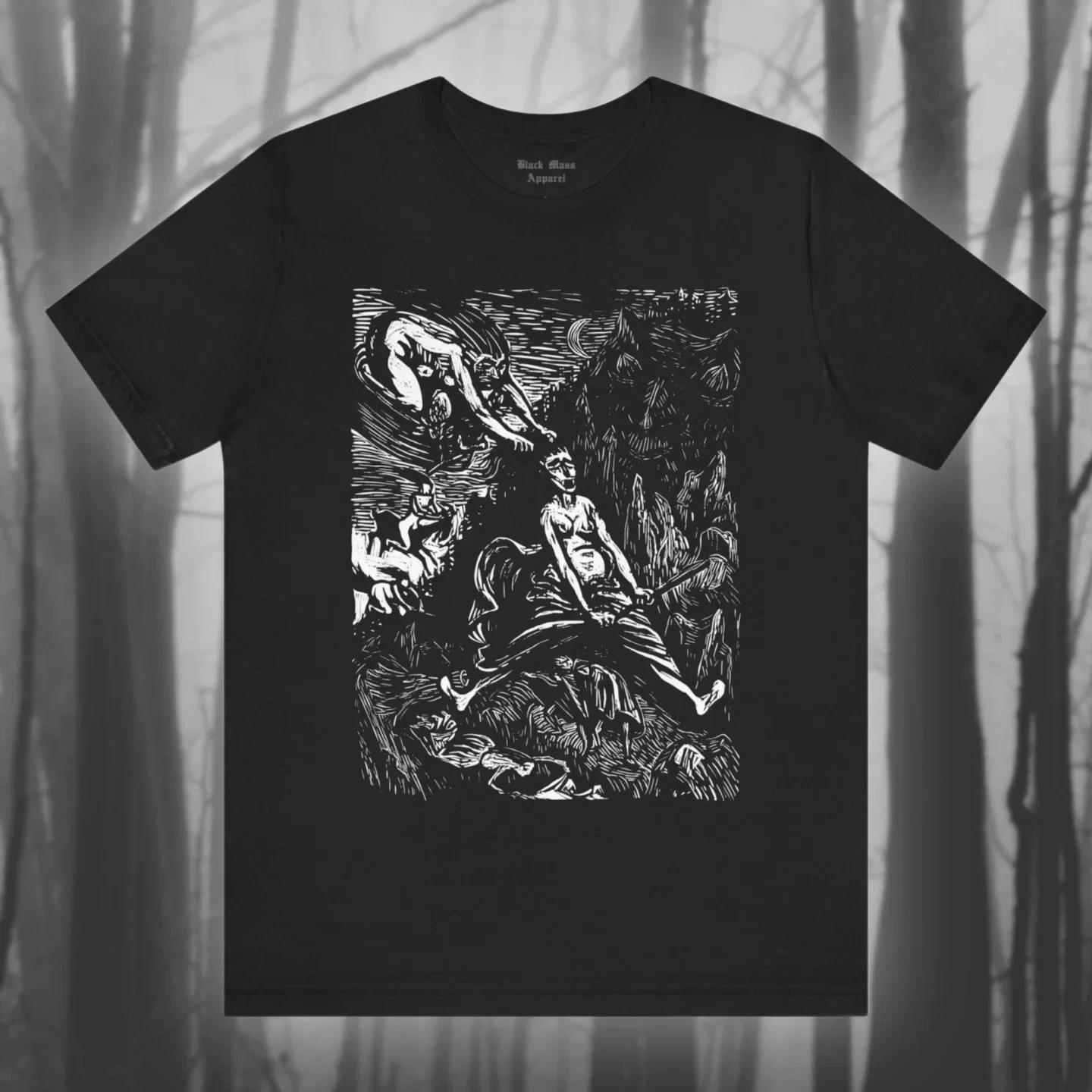 

Hexenritt, Ernst Barlach Art, Vintage Occult Shirt, Witchcraft T-shirt, Magic, C 2XL