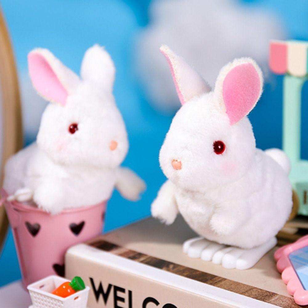

Simulation Duck Wind Up Jumping Toy Kangaroo Bell Jumping Toy Clockwork Spring Rabbit Toy Cat Toy style B