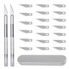 Aluminum Alloy Handle Replaceable Blades Leather Carving Knife Professional Metal Cutting Tools Set for DIY Sculpture Cutter