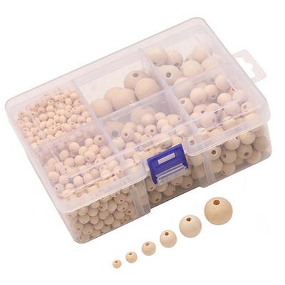 Παρτίδες 1150X Large Hole Απλό Φυσικό ξύλο Στρογγυλές Χάντρες Χαλαρές για Κατασκευή κοσμημάτων Χειροτεχνία DIY Σκουλαρίκια Μακραμέ Βραχιόλι Αξεσουάρ κολιέ