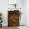 VidaXL Armoire à chaussures Chêne fumé 63x24x104 cm Bois d'ingénierie 342567