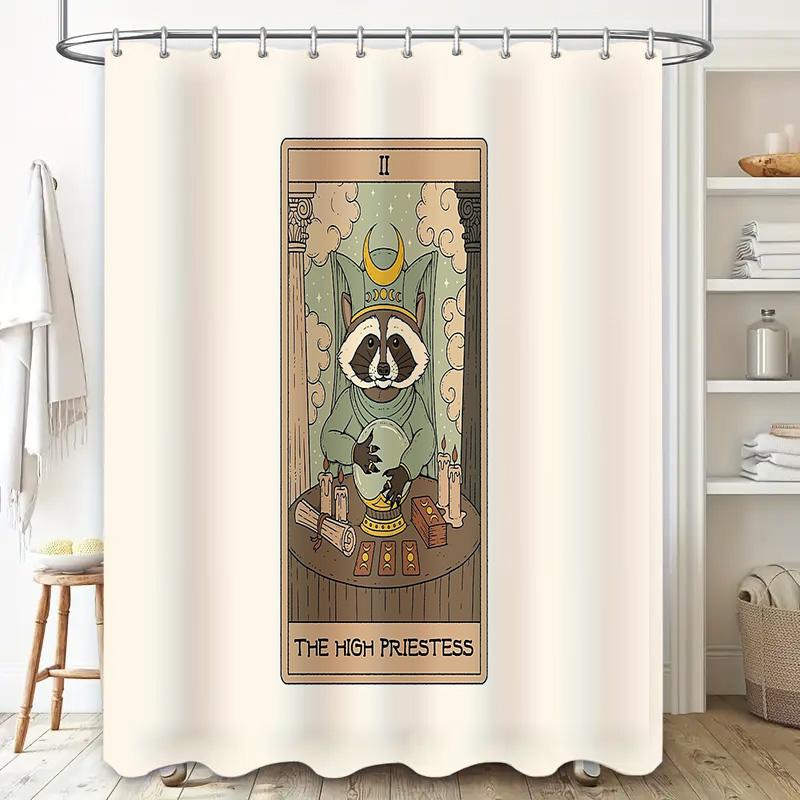 Gotische Hexen Dekoration Duschvorhang Mystische Tarot Ouija Raumteiler Halloween Kulisse Dark Academia Wohnkultur Gruselige Ästhetik