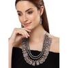 Fashion Latest Stylish Fancy Oxidised Silver Tribal Necklace Jewellery Set for Women , Multicolour