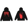 Mens Oversized Hoodie With Embroidered Skull Spine Design Streetwear Casual Pullover Cotton Blend Loose Fit
