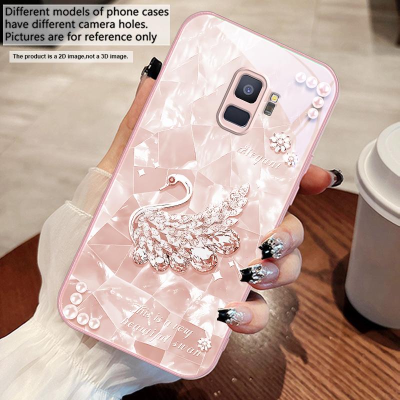 A Twinkling Little Pearl For Samsung S25 S25 Edge S25Ultra S8 9 S10 20 U Ltra S21 Pro 22 Plus S23 FE S24 Ultra Glass Phone Case