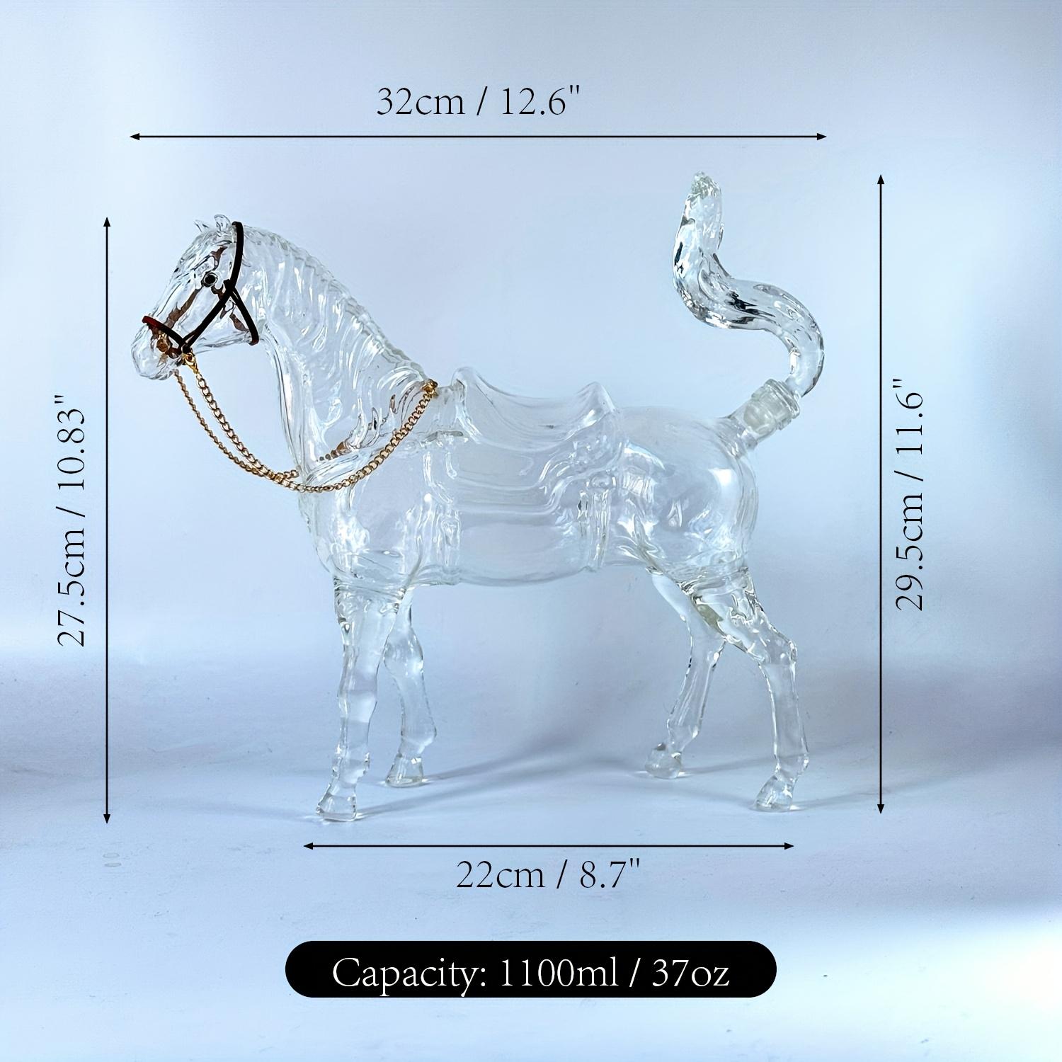 

[Premium Horse Decanter] Premium Horse Decanter | High-End Gift, 1000ml/37oz, Whiskey Bottle, Borosilicate Glass, Home Decor 1100ml/37oz