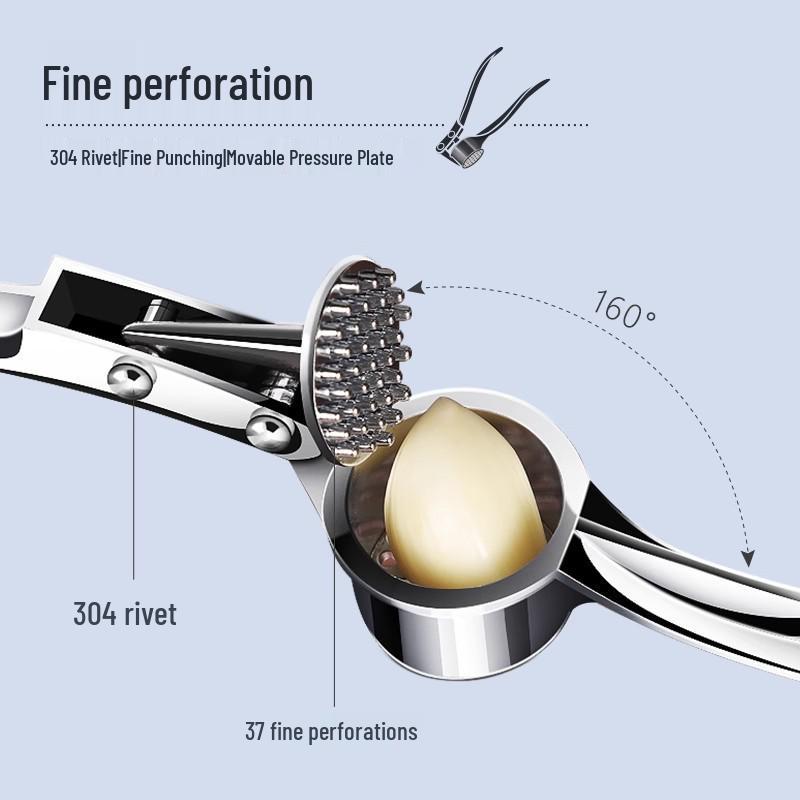 Multi-functional Aluminum Stainless Steel Garlic Press & Mincer