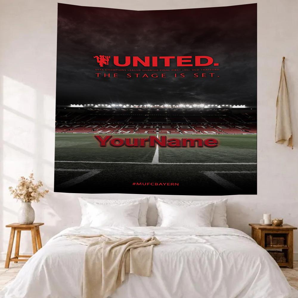 Manchester Custom Your Name Wall Decor Tapestry Art For Pet Memorial Birthdaywedding Party Backdrop Family Gift