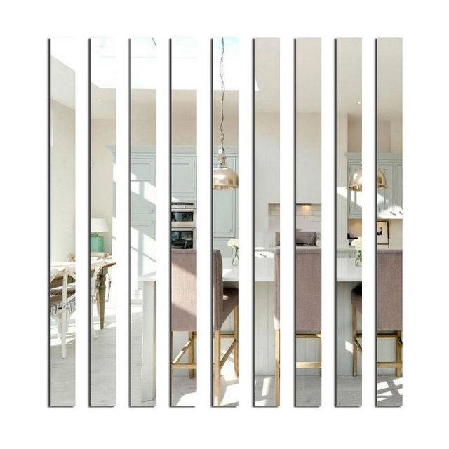 10/20pcs DIY Mirror Sticker Ceiling Waist Line Acrylic TV Background Wall Stickers for Room Art Home Decor adesivo de parede