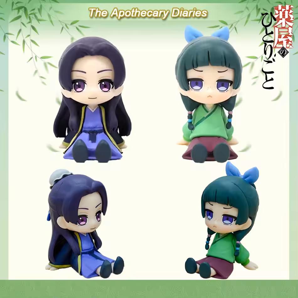 Q Version The Apothecary Diaries Maomao Jinshi Mini Figure Anime Periphery Kawaii Sitting Toys Desktop Car Ornaments Model Gifts