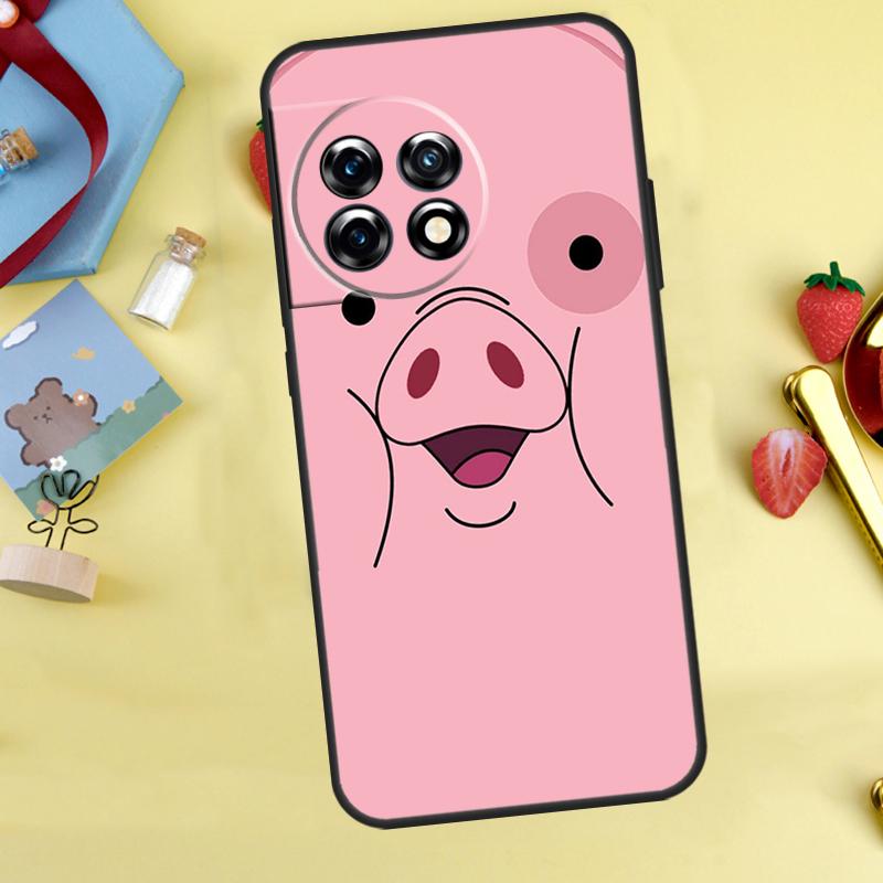 Cute PINK Kawai Pig Case For OnePlus 12R 10R 13R 13T 15 13 12 11 10 9 10T 8T Nord CE 5 2 3 4 Lite N20 N30 Cover