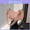 Street Style Pu Shoulder Bag For Women With Chain Strap And Zipper Closure