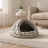Casa Casetta Letto per Animali Domestici Intrecciata a Mano Nido per Gatti Grotta a Maglia Grossa per Gatti, Piccoli Animali Domestici, Interno, Soggiorno
