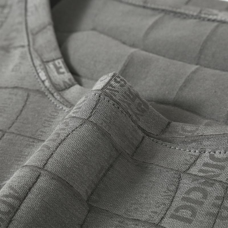 Men's Plus Size Grid Text Print T-Shirt – Textured Short Sleeve Casual Tee (Sizes 5XL-11XL) for Summer Streetwear