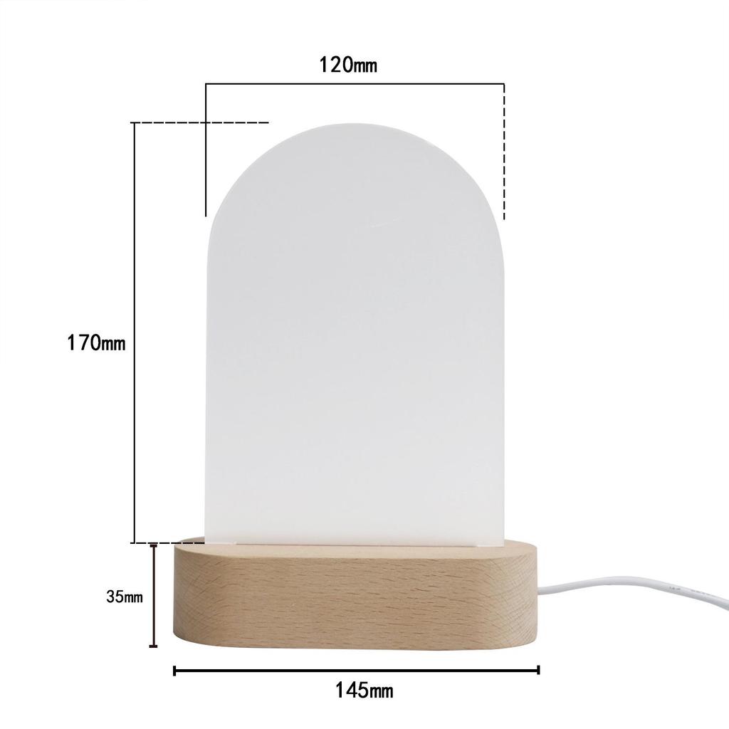 3D High-Transparency Atmosphere Night Light In Beech Wood with Uncarved Acrylic Board