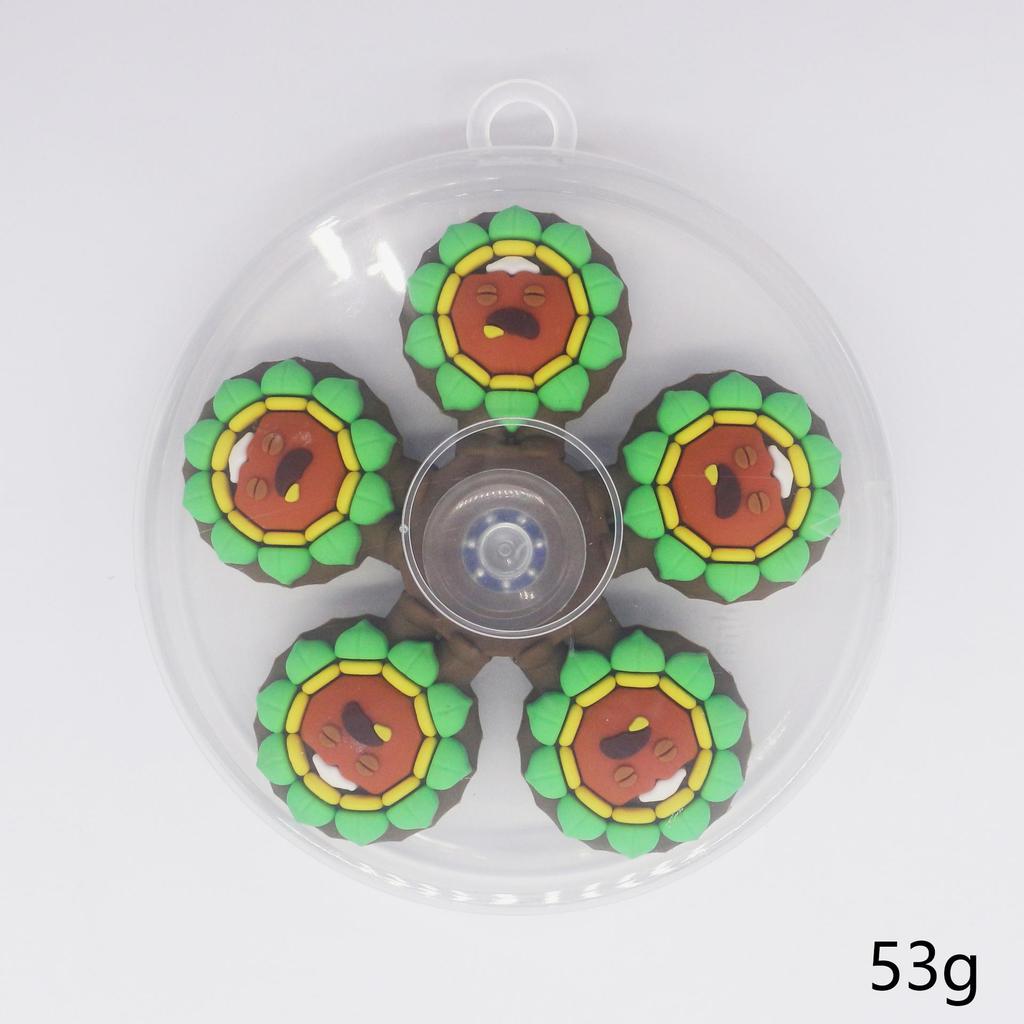 Five-Bead Fidget Spinner with Soft Rubber & Wooden Stick - Mythical Creatures Stress Relief Toy