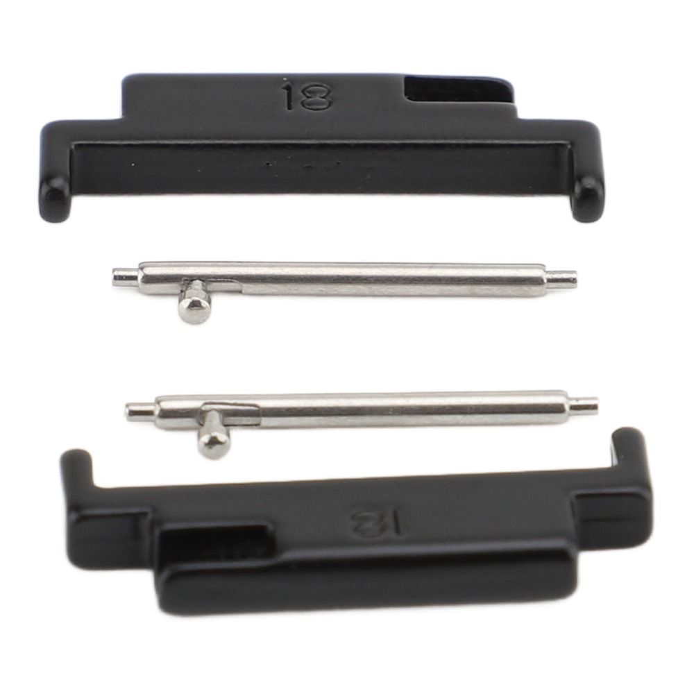 1 Pair Black Color Watch Strap Connection Adapter  Watch Band Replacement