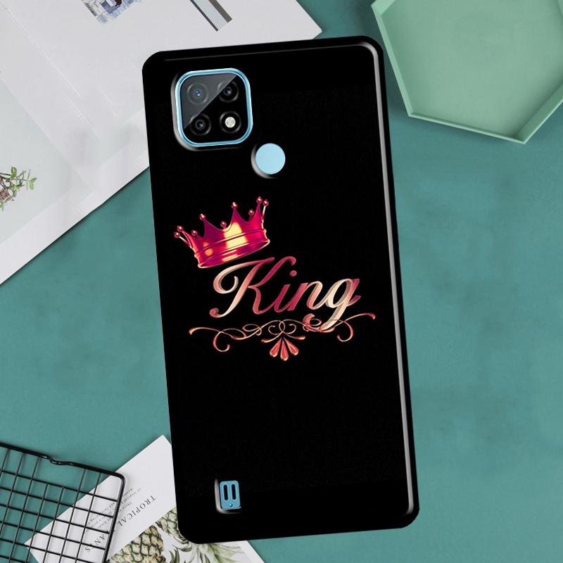 Husă pentru cupluri Crown QUEEN & KING pentru OnePlus Nord 2 9 10 Pro 9R 10R 8T Husă pentru Realme GT Master Neo 2 3 8i 9i 8 Pro