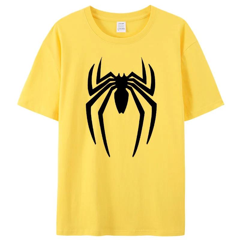 Summer Spider T-Shirt Short Sleeve Sport Cartoon Hero Tops Tees Oversized Streetwear Casual T Shirts Designer Unisex Clothing