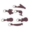 7PCS Cowhide Musical Instrument Keychains Mini Guitar Violin Horn Bass Piano Harp Keyring Set