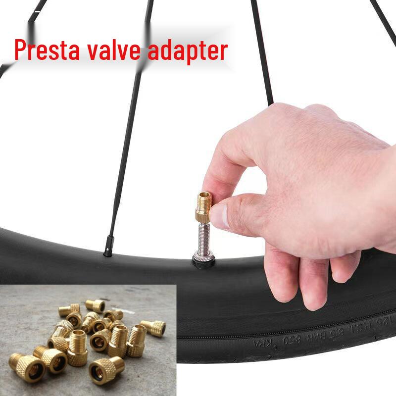 Presta To Schrader Valve Adapter for Easy Inflation - Compatible with Giant Road and French Style Mountain Bikes