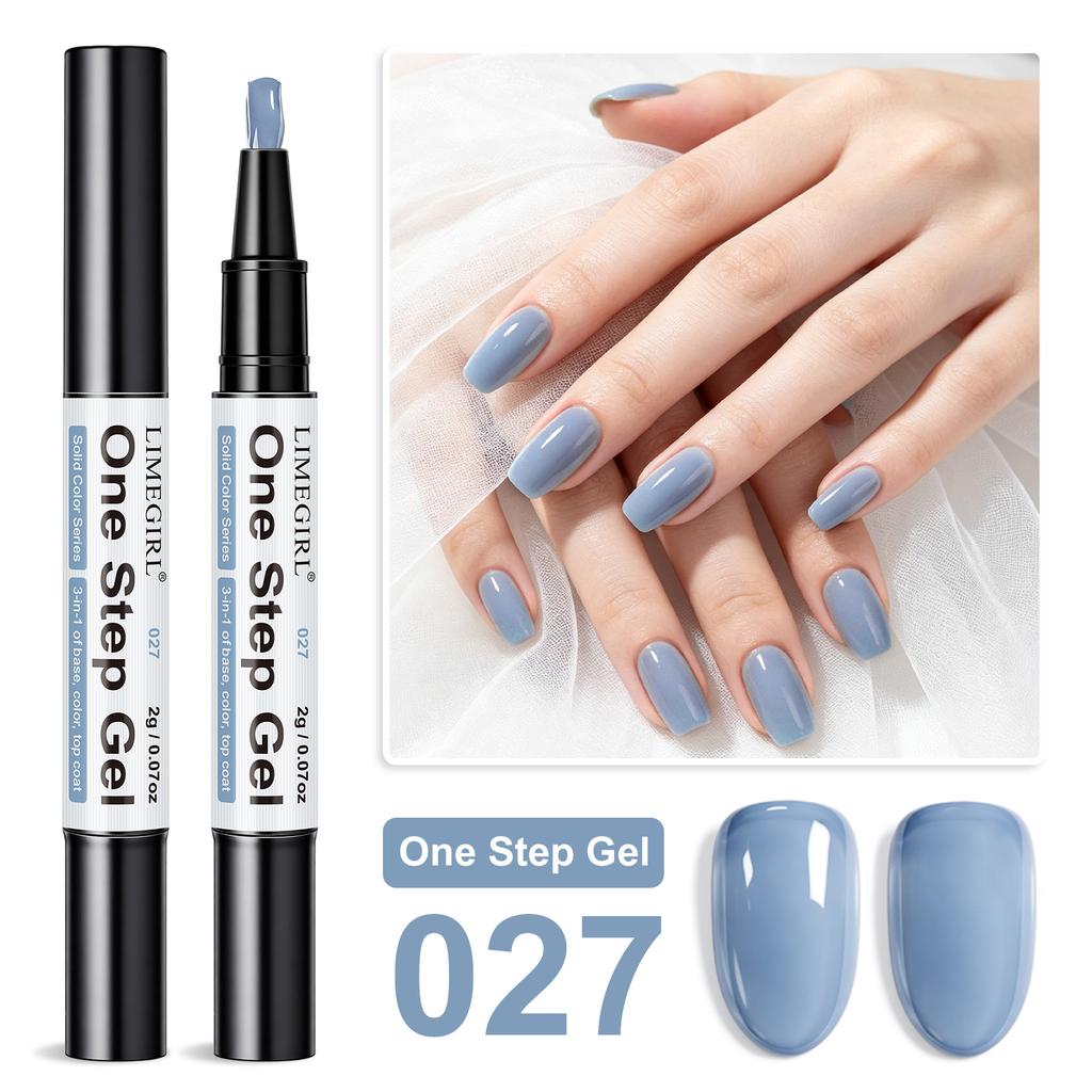 48 Colors One Step Gel Nail Polish, Soak Off Base Coat Top Coat 3-in-1 Color Gel, No Base Needed, Long-Lasting Manicure Kit